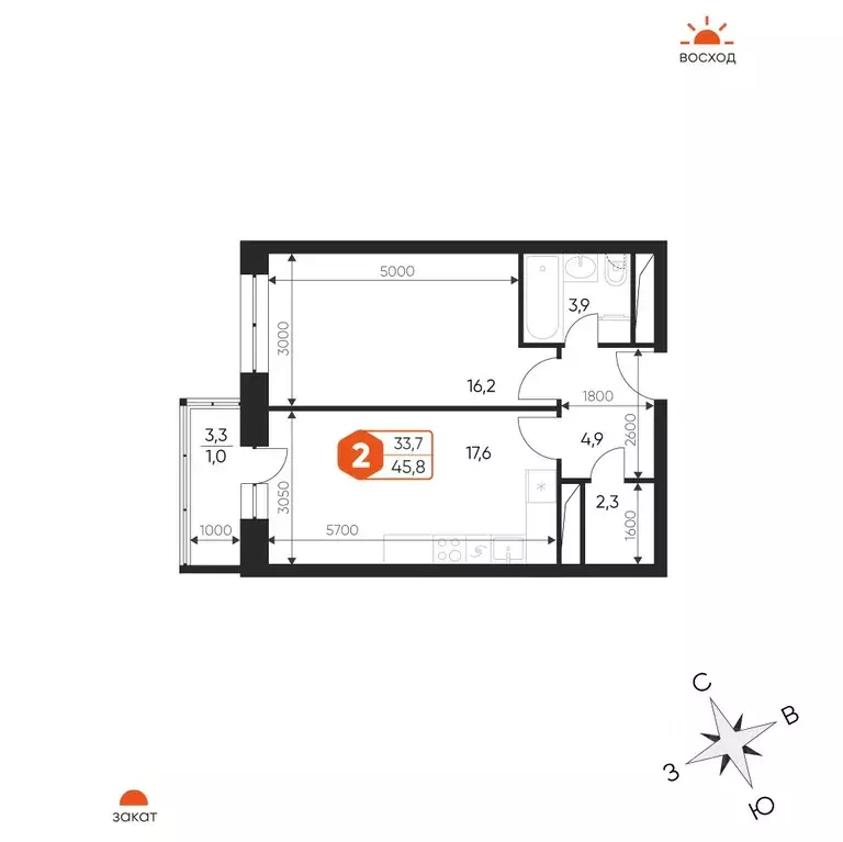 2-к кв. Московская область, Балашиха Гагарина мкр, ул. Проектная, 4 ... - Фото 1