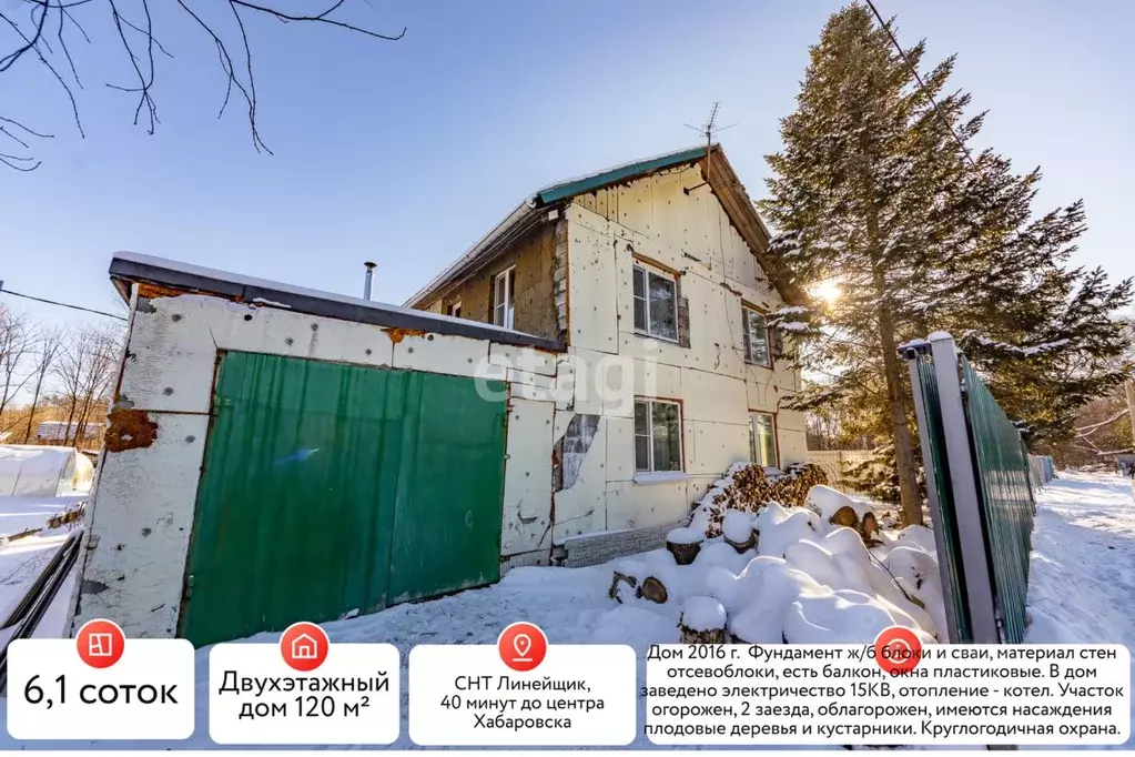 Дом в Хабаровский край, Хабаровский район, Линейщик СНТ 36 (120 м) - Фото 1