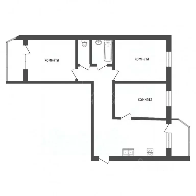 3-к кв. Тюменская область, Тюмень Кремлевская ул., 110к1 (100.0 м) - Фото 1