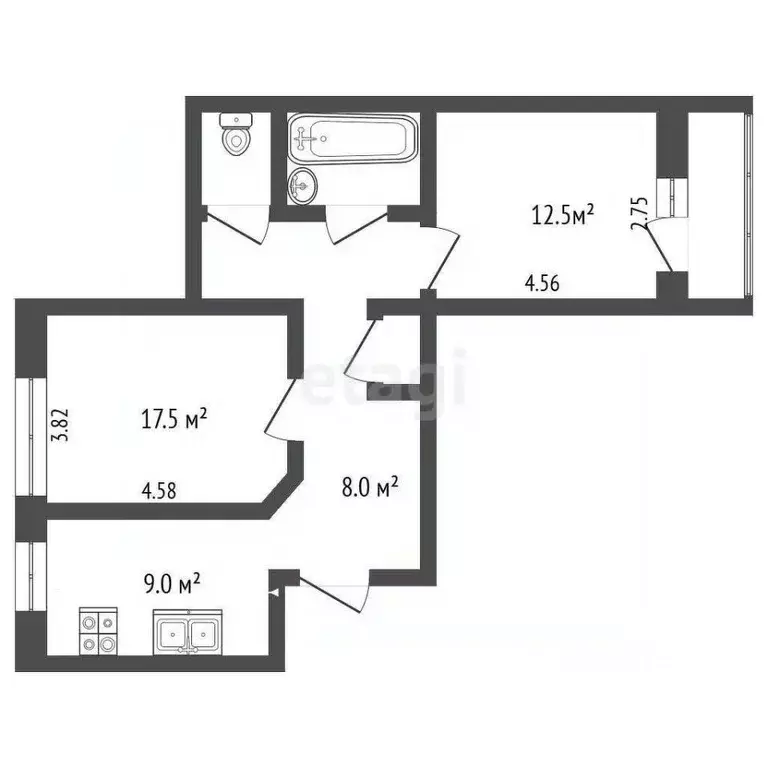2-к кв. Ярославская область, Ярославль Московский просп., 163 (52.1 м) - Фото 1