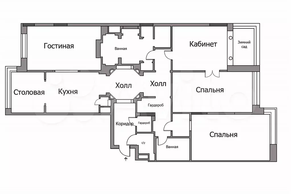 4-к. квартира, 225,7 м, 3/9 эт. - Фото 0