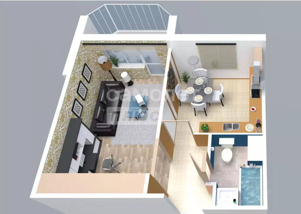 1-к кв. Пензенская область, Заречный Братская ул., 20А (30.1 м) - Фото 2