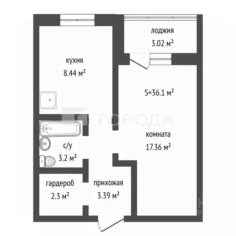 1-к кв. Алтайский край, Барнаул Песчаная ул., 171 (36.1 м) - Фото 1