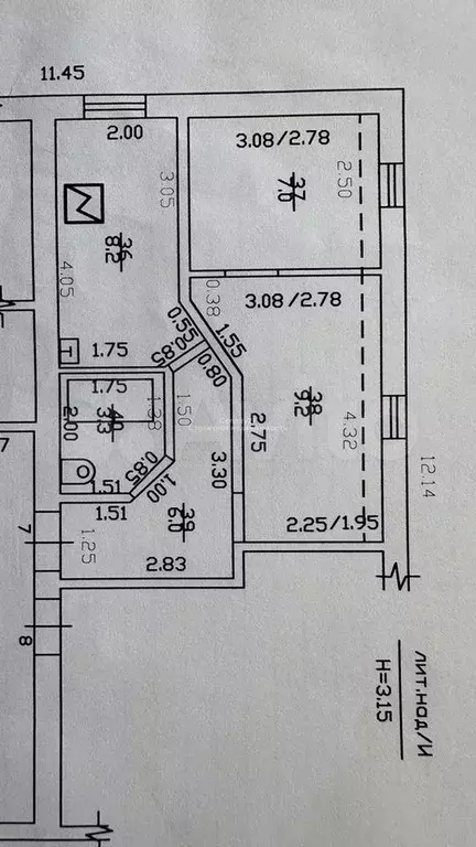 1-к. квартира, 33,7 м, 3/3 эт. - Фото 1