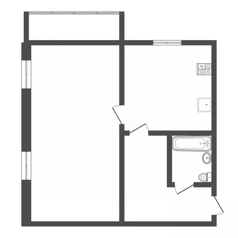 1-к кв. Тульская область, Богородицк Западный мкр, 10 (30.2 м) - Фото 2