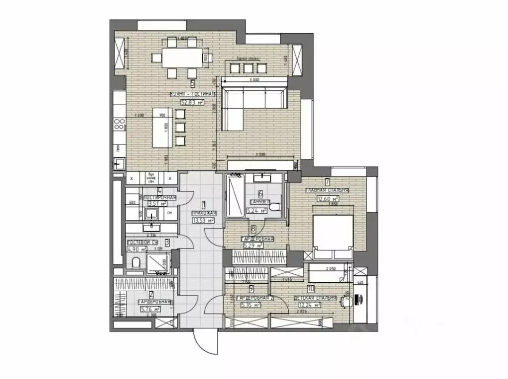 3-комнатная квартира: Москва, улица Новый Арбат, 32 (125 м) - Фото 1