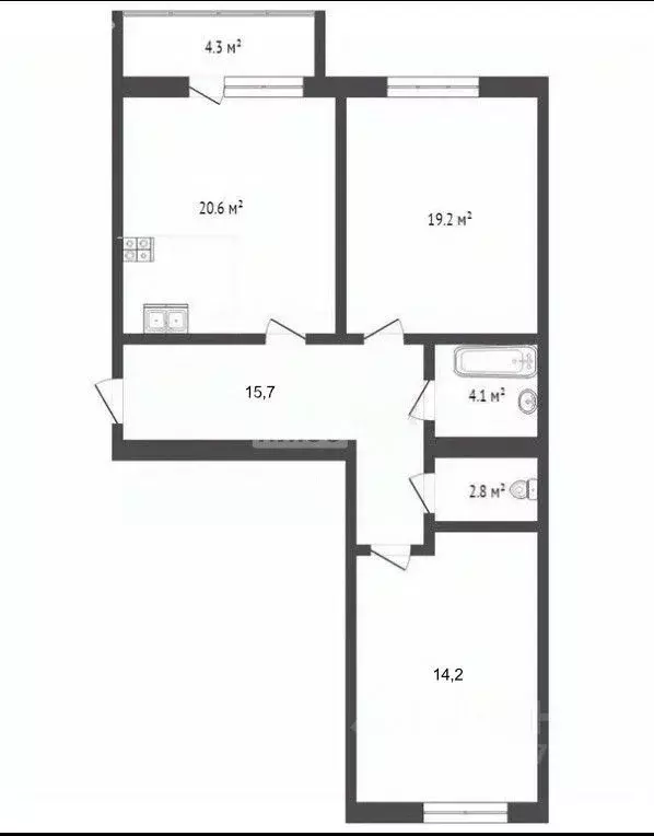 2-к кв. Вологодская область, Вологда Ленинградская ул., 108 (76.8 м) - Фото 1