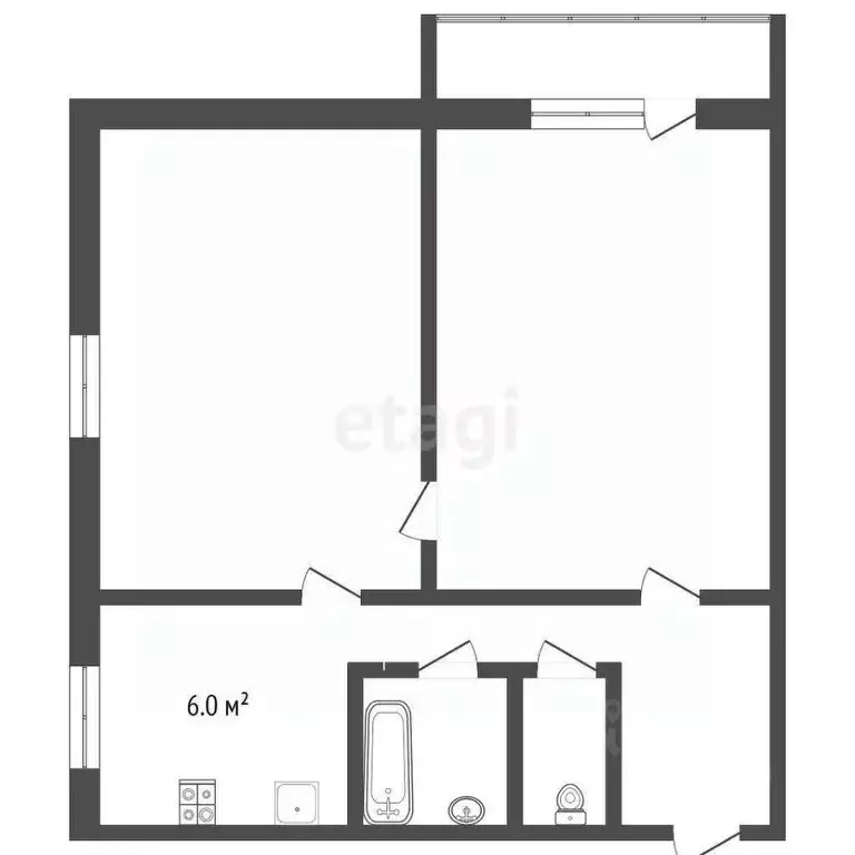 2-к кв. Владимирская область, Муром Радиозаводское ш., 48 (38.9 м) - Фото 1