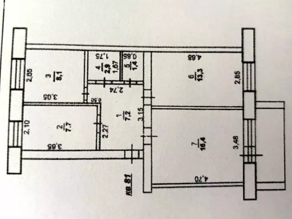 3-комнатная квартира: Оренбург, 16-я линия, 12 (57 м) - Фото 1