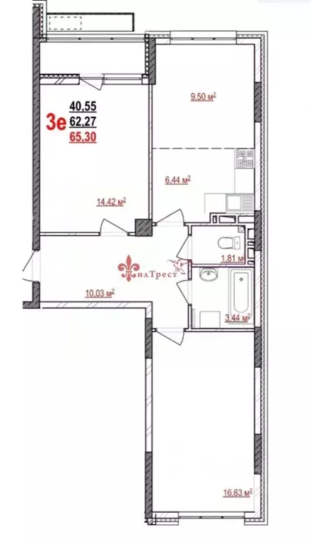 3-к кв. Белгородская область, Белгород ул. Победы, 126 (65.3 м) - Фото 1