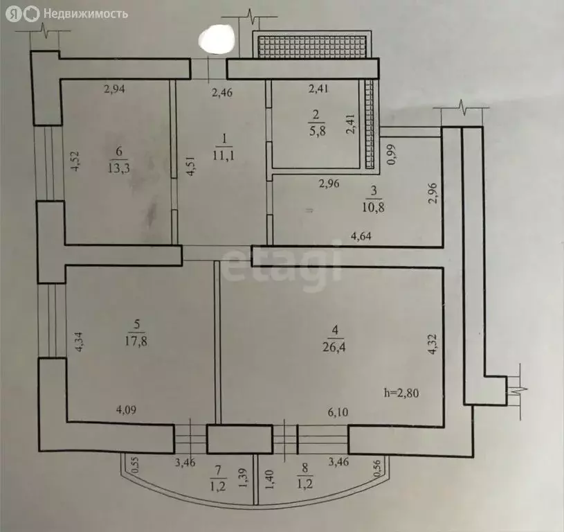 2-комнатная квартира: Чита, Угданская улица, 17 (85.2 м) - Фото 1