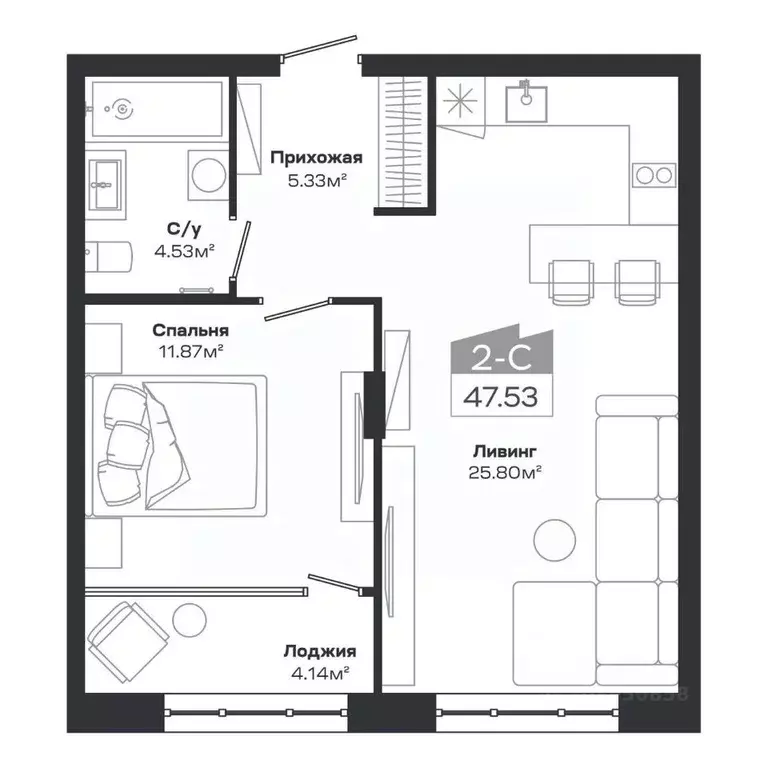 2-к кв. Новосибирская область, Новосибирский район, Краснообск рп, 7-й ... - Фото 1