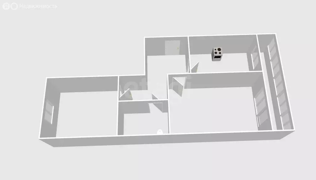 2-комнатная квартира: Анива, улица Ленина, 44 (51.4 м) - Фото 1