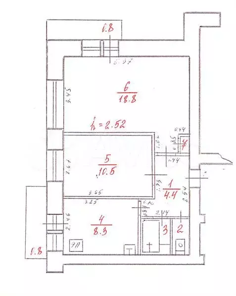 2-к. квартира, 45,9 м, 7/9 эт. - Фото 0