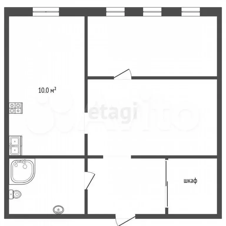2-к. квартира, 46,2 м, 7/9 эт. - Фото 0