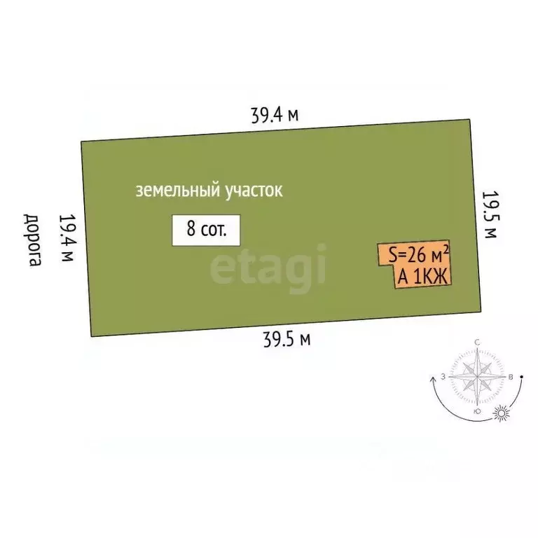 Дом в Тюменская область, Нижнетавдинский район, Березка СНТ  (26 м) - Фото 1