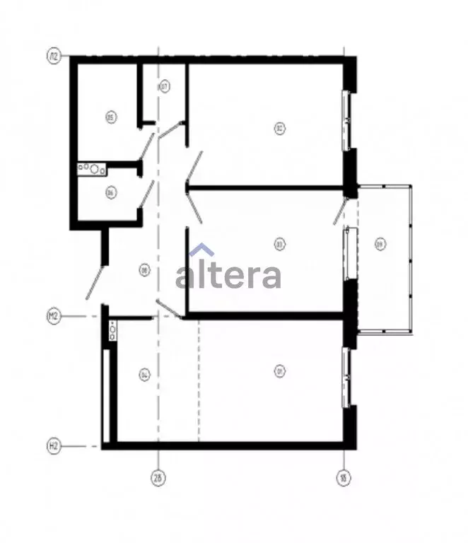 3-комнатная квартира: Казань, ЖК Квартал Сюита (68.09 м) - Фото 0