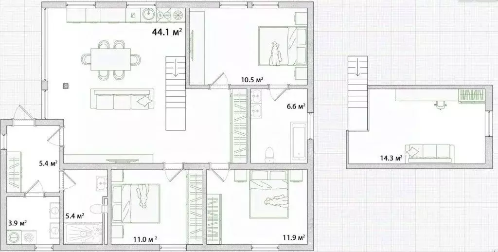 Дом в Новосибирская область, Мошковский район, пос. Октябрьский ул. ... - Фото 2