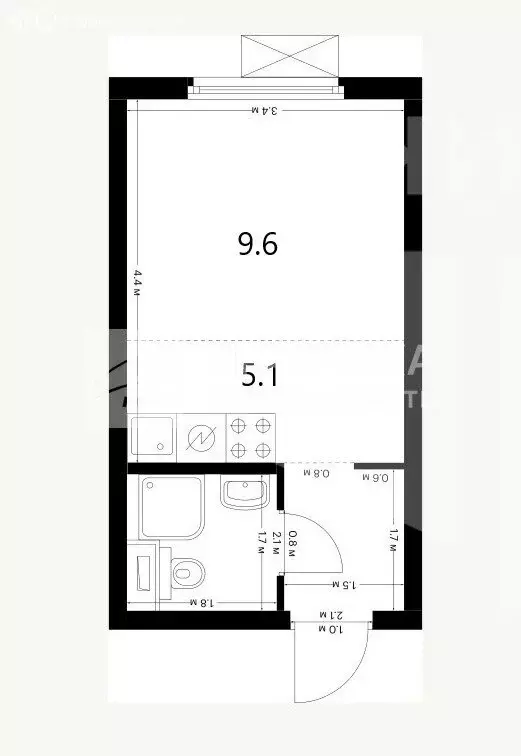 Квартира-студия: Москва, Дорожная улица, 46к3 (19.7 м) - Фото 1