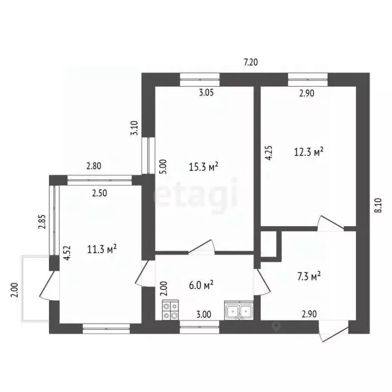 Дом в Крым, Ленинский район, с. Ильичево ул. Гагарина, 17 (52 м) - Фото 2