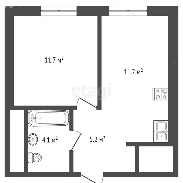1-комнатная квартира: Тюмень, Новгородская улица, 14 (32.5 м) - Фото 1