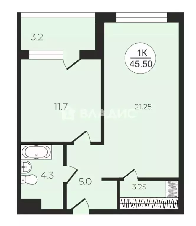 1-к кв. Санкт-Петербург ул. Челюскина, 10 (45.5 м) - Фото 1