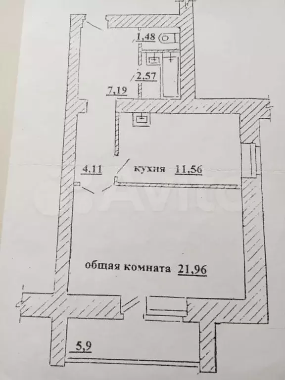 1-к. квартира, 48,5 м, 5/14 эт. - Фото 0