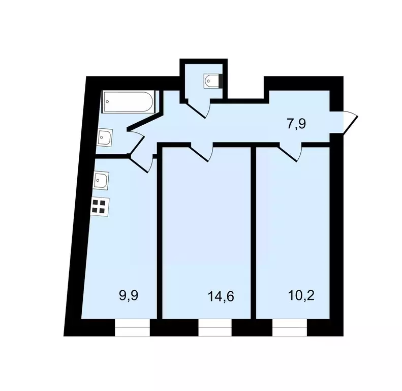 2-к кв. Санкт-Петербург Балтийская ул., 19Б (46.4 м) - Фото 1