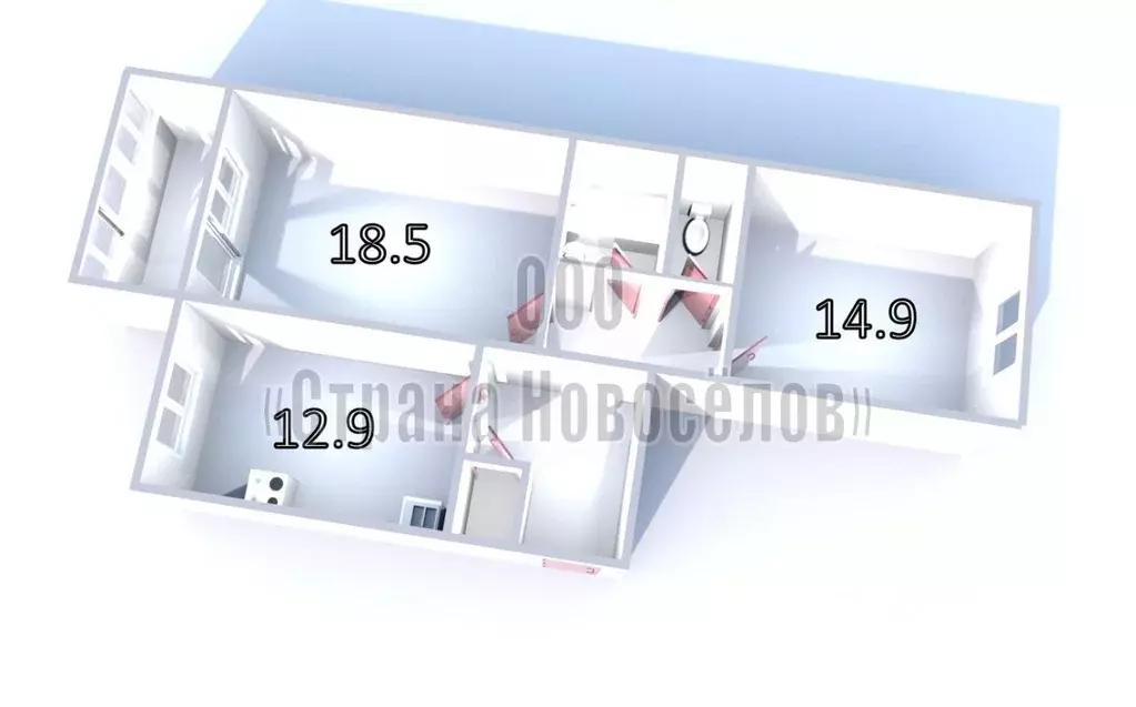 2-к кв. Мордовия, Саранск ул. Металлургов, 3А (65.1 м) - Фото 2