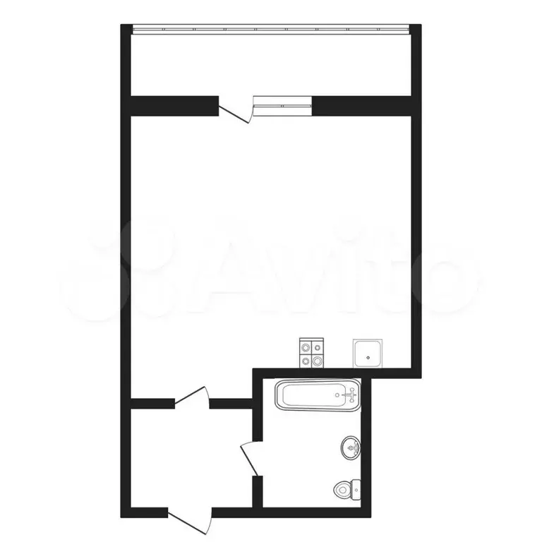 Квартира-студия, 16,8 м, 4/8 эт. - Фото 0