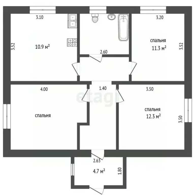 Дом в Тюменская область, Нижнетавдинский муниципальный округ, с. ... - Фото 2