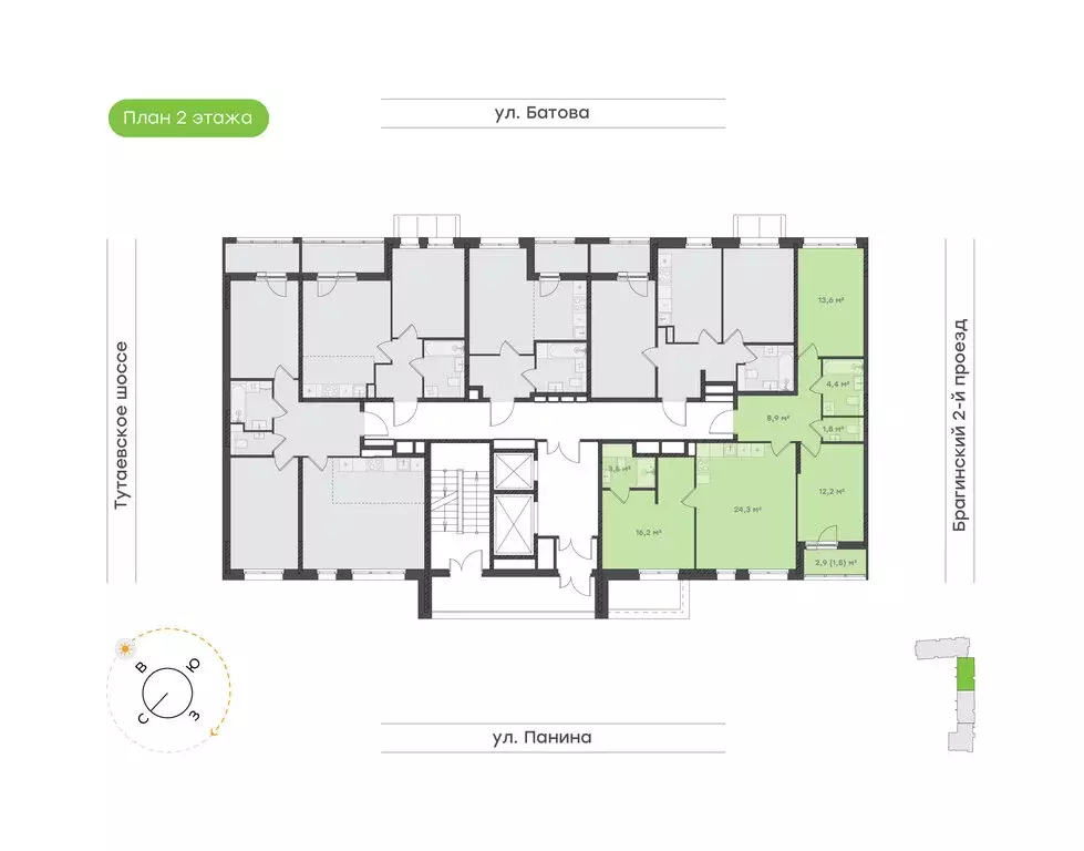 3-комнатная квартира: Ярославль, Северный жилой район, 9-й микрорайон, ... - Фото 2