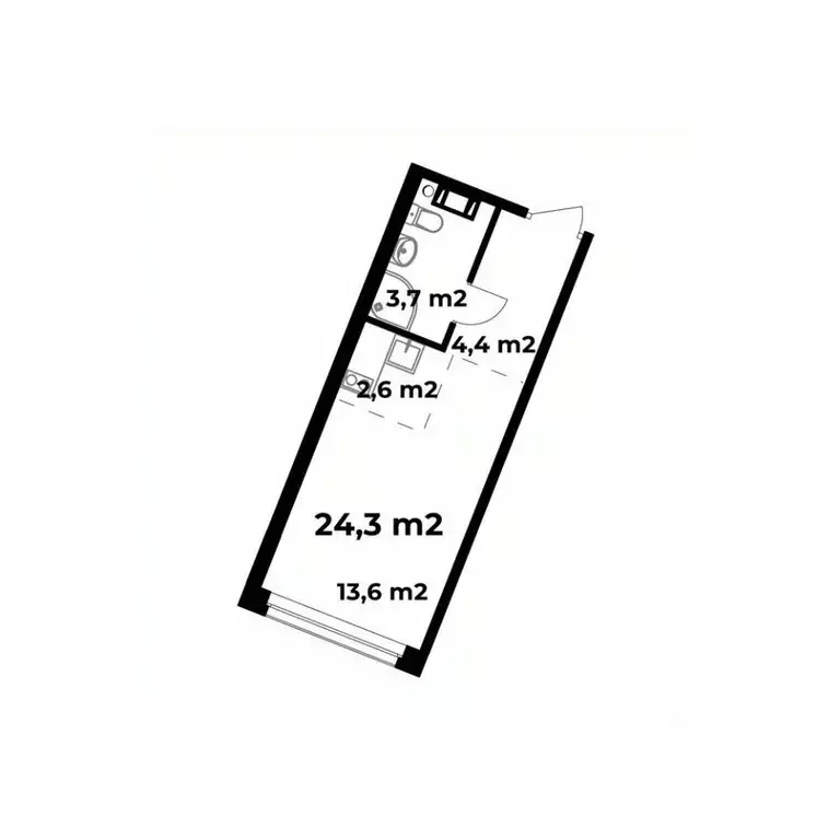 1-к кв. Нижегородская область, Нижний Новгород ул. Родионова (24.3 м) - Фото 0