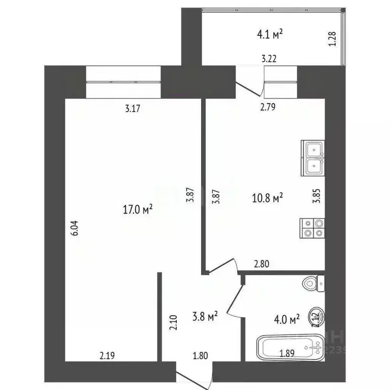 1-к кв. Башкортостан, Стерлитамак ул. Артема, 74 (36.0 м) - Фото 2