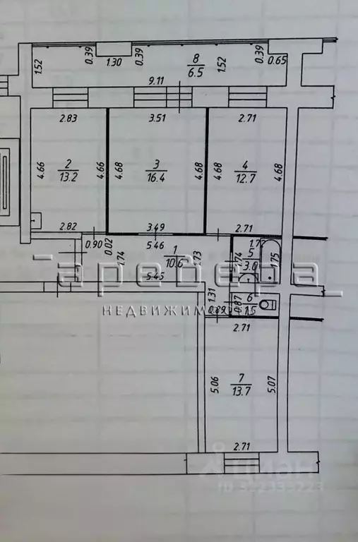 3-к кв. Красноярский край, Красноярск Судостроительная ул., 37А (71.1 ... - Фото 2