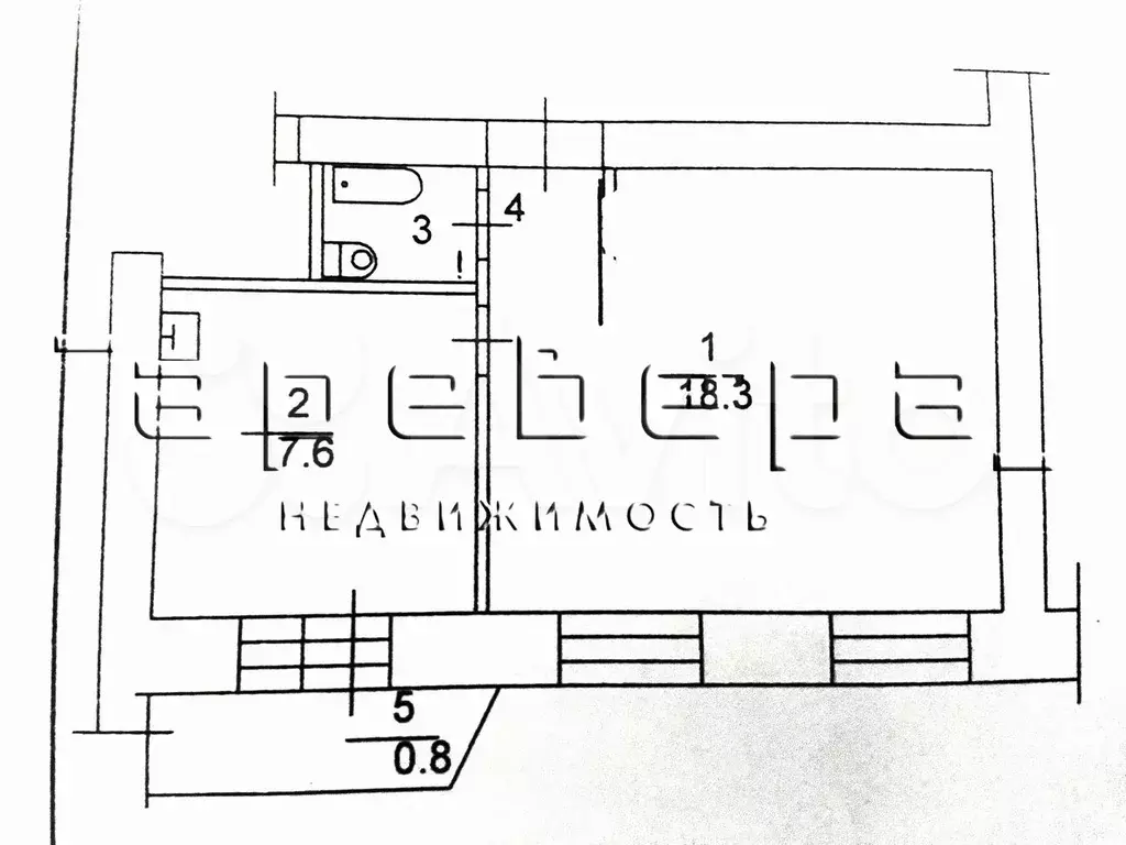 1-к. квартира, 29,9 м, 2/9 эт. - Фото 0