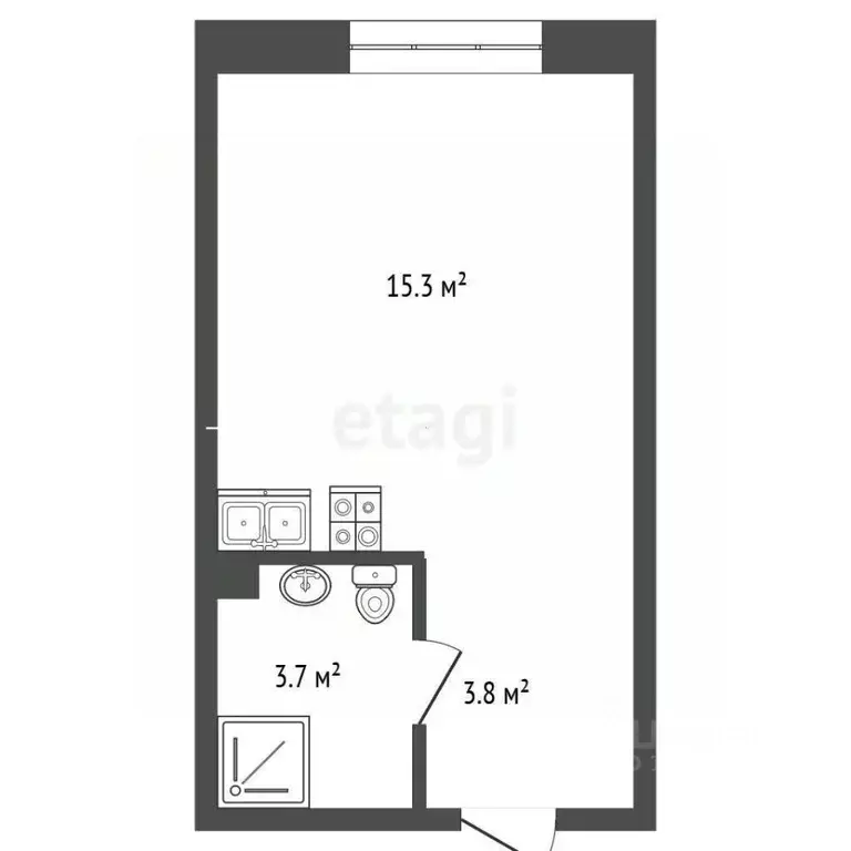 Студия Тюменская область, Тюмень Мелиораторов мкр, ул. Мелиораторов, ... - Фото 2