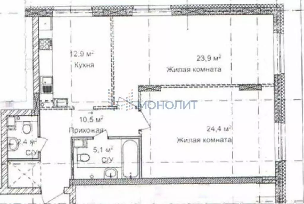2-комнатная квартира: Нижний Новгород, Большая Печёрская улица, 89 ... - Фото 0