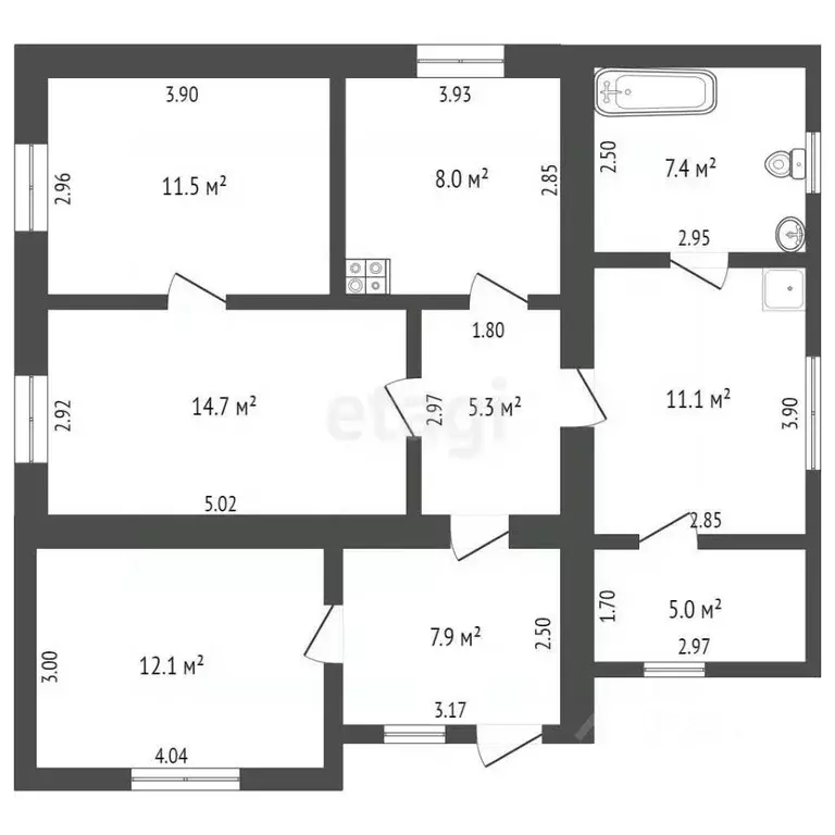 Дом в Крым, Сакский район, с. Крымское ул. Строительная (83 м) - Фото 1