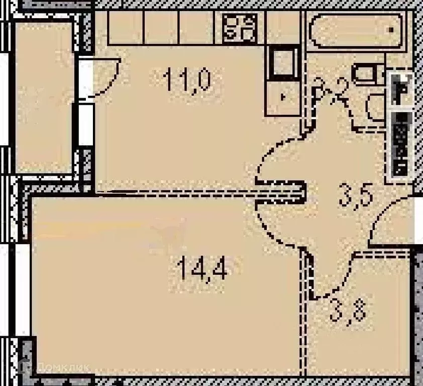 Продаётся 1-к квартира, 38.7 м - Фото 0
