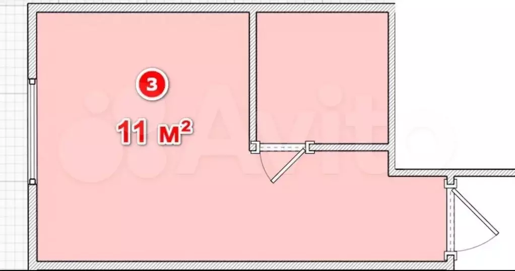 Квартира-студия, 11 м, 1/12 эт. - Фото 0