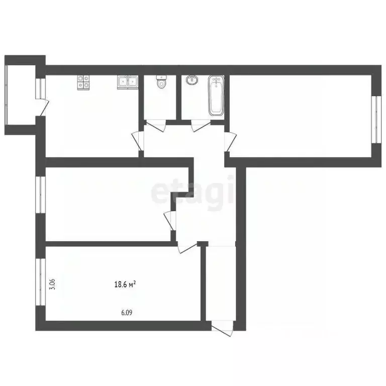 Комната Хабаровский край, Комсомольск-на-Амуре Пионерская ул., 45 ... - Фото 2