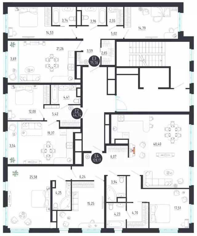 3-к кв. Тульская область, Тула  (128.17 м) - Фото 1