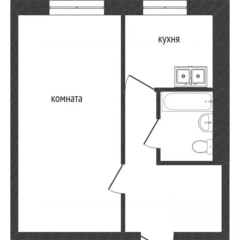 1-к кв. Вологодская область, Вологда Кирпичная ул., 5 (29.6 м) - Фото 2