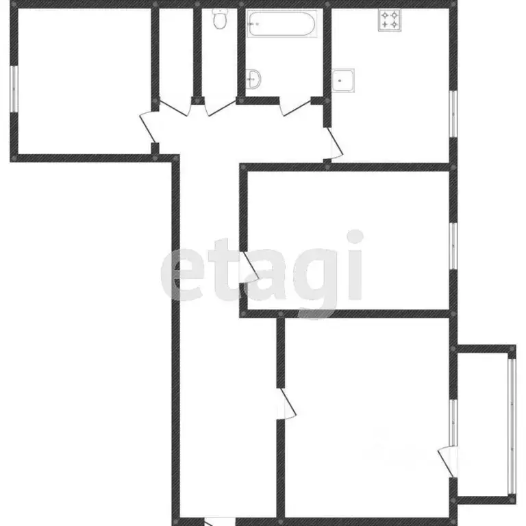 3-к кв. Костромская область, Кострома ул. Гагарина, 3 (79.5 м) - Фото 1