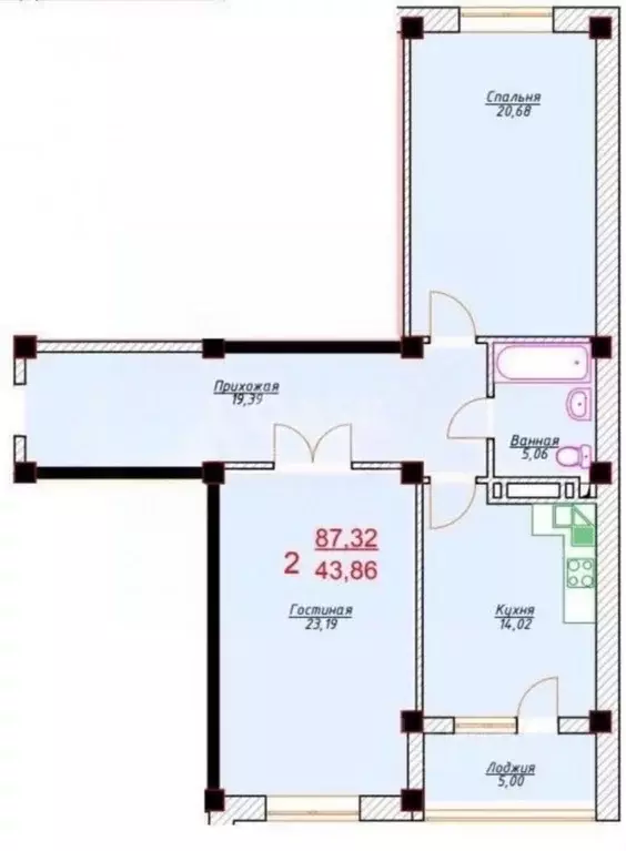 2-к кв. Дагестан, Каспийск ул. Молодежная, 8 (88.0 м) - Фото 2