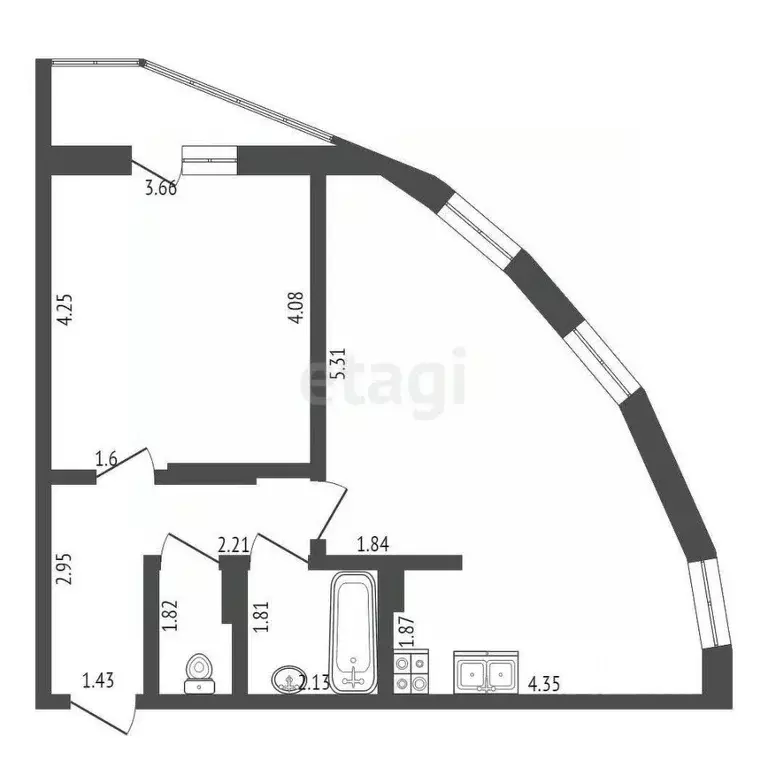 2-к кв. Мордовия, Саранск ул. Тавлинская Набережная, 1 (54.3 м) - Фото 1