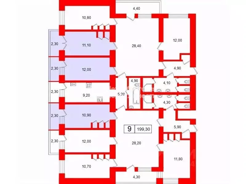 Комната Санкт-Петербург, Санкт-Петербург, Ломоносов ул. Красного ... - Фото 2