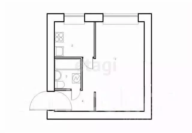 1-к кв. Тульская область, Алексин ул. 50 лет Советской Армии, 11/1 ... - Фото 1