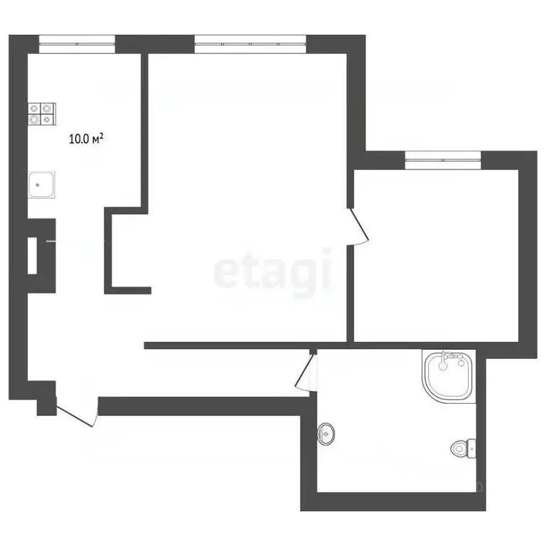 2-к кв. Тюменская область, Тюмень ул. Максима Горького, 68 (68.2 м) - Фото 2